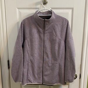 L.L. Bean Women’s Lilac Fleece Full Zip Jacket Size Large Polyester Fall School